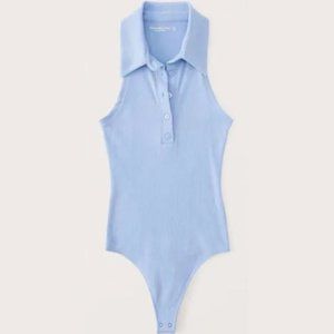 Abercrombie & Fitch Ribbed Polo Bodysuit